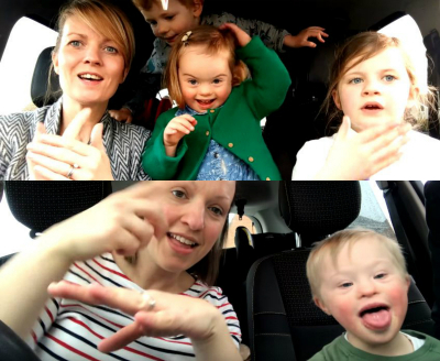#OK! ამაღელვებელი ვიდეო: დაუნის სინდრომის მქონე ბავშვები დედებთან ერთად კარაოკეს მღერიან