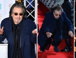 #OK! ალ პაჩინო  BAFTA-ს დაჯილდოების ცერემონიალზე! ვარსკვლავი წითელ ხალიჩაზე წაიქცა!